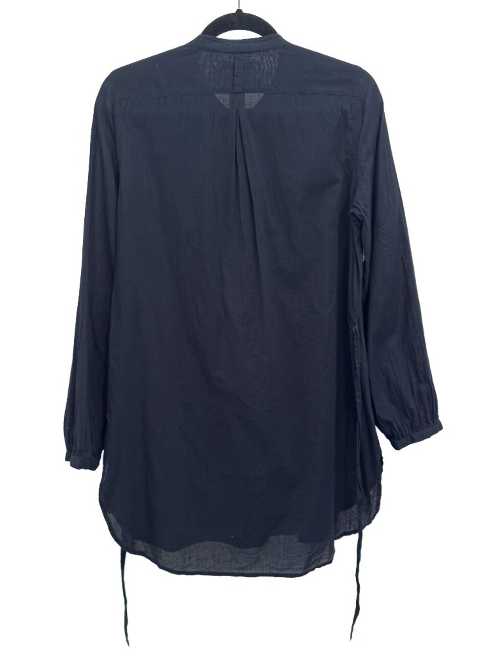Lux Women’s Large Black Pleated Detail Button Down Shirt - Picture 2 of 9